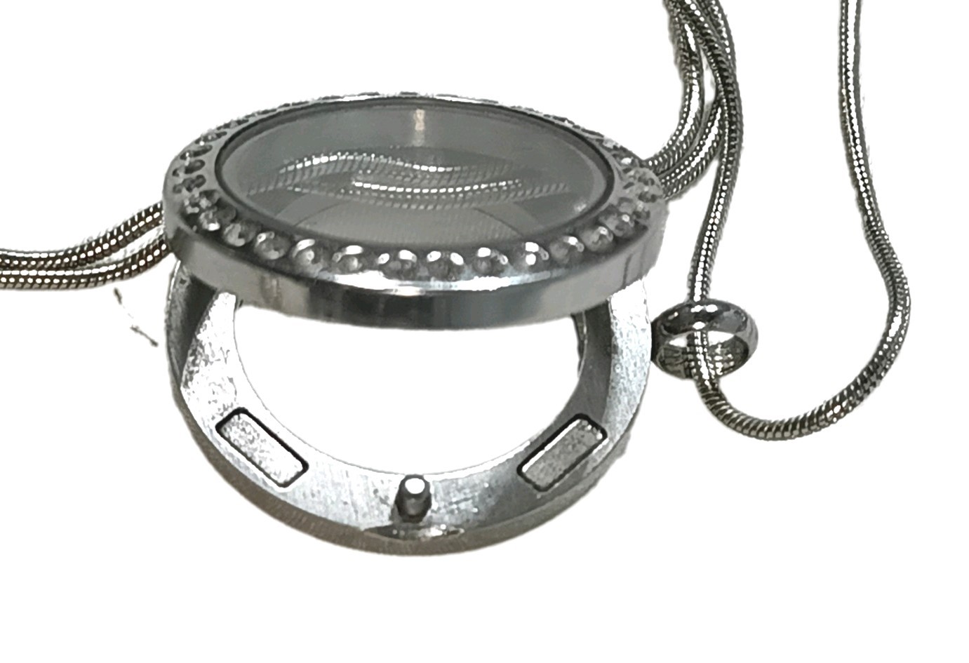 Authentic Origami Owl Rhinestone Living Locket Necklace – Magnetic Side-Hinge