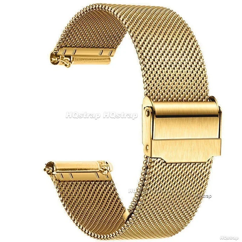 12–24mm Stainless Steel Mesh Metal Watch Strap Band Unisex