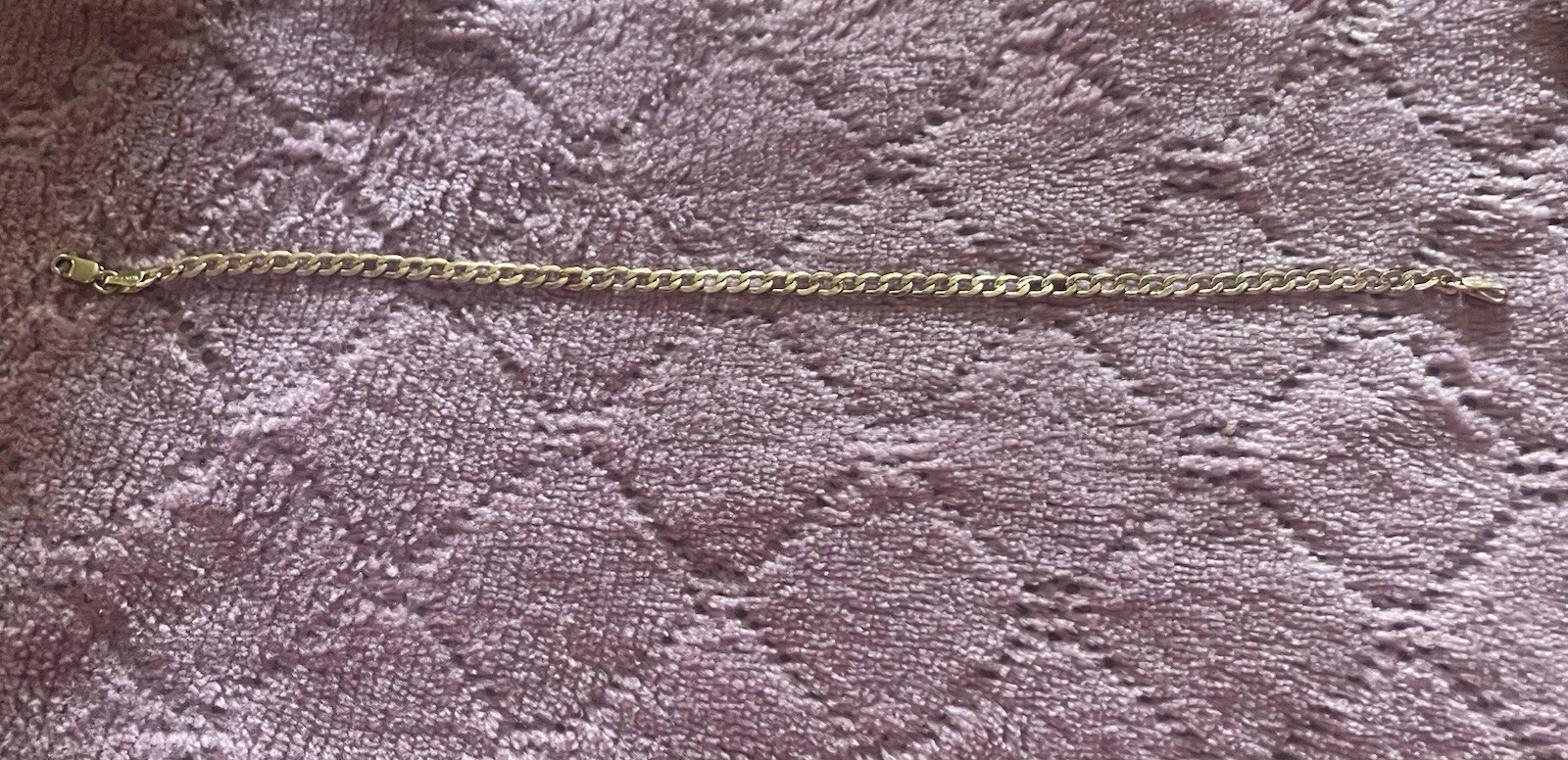 Vintage 10K Yellow Gold Flat Link Bracelet 1.5 Grams ⭐️ 8 Inches Long