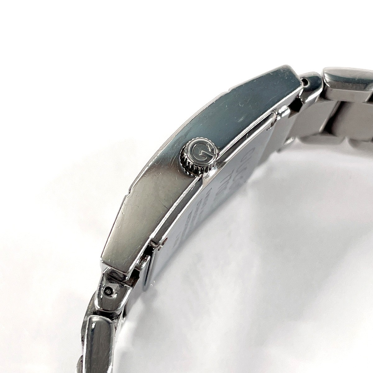 GUCCI GUCCI Watch 7700L Stainless Steel Silver Quartz Square Face with Box