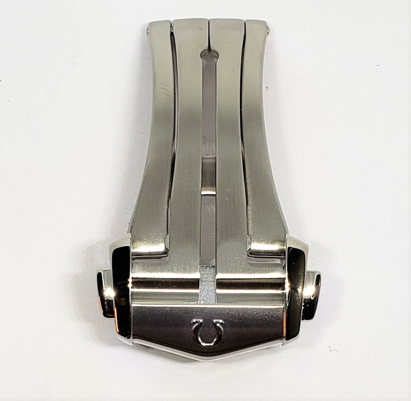 Original Omega 18mm Brushed / Polished Sides Deployment Buckle Clasp # 94521883