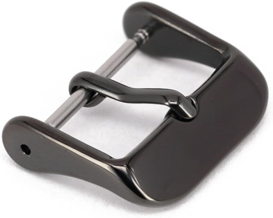 Black Stainless Steel Watch Buckles 22mm Easy Install 2 Pack with Spring Bar