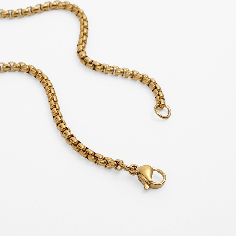 Gold Filled Twisted Rope Chain18K Plated Stainless Steel Jewelry Necklace Access