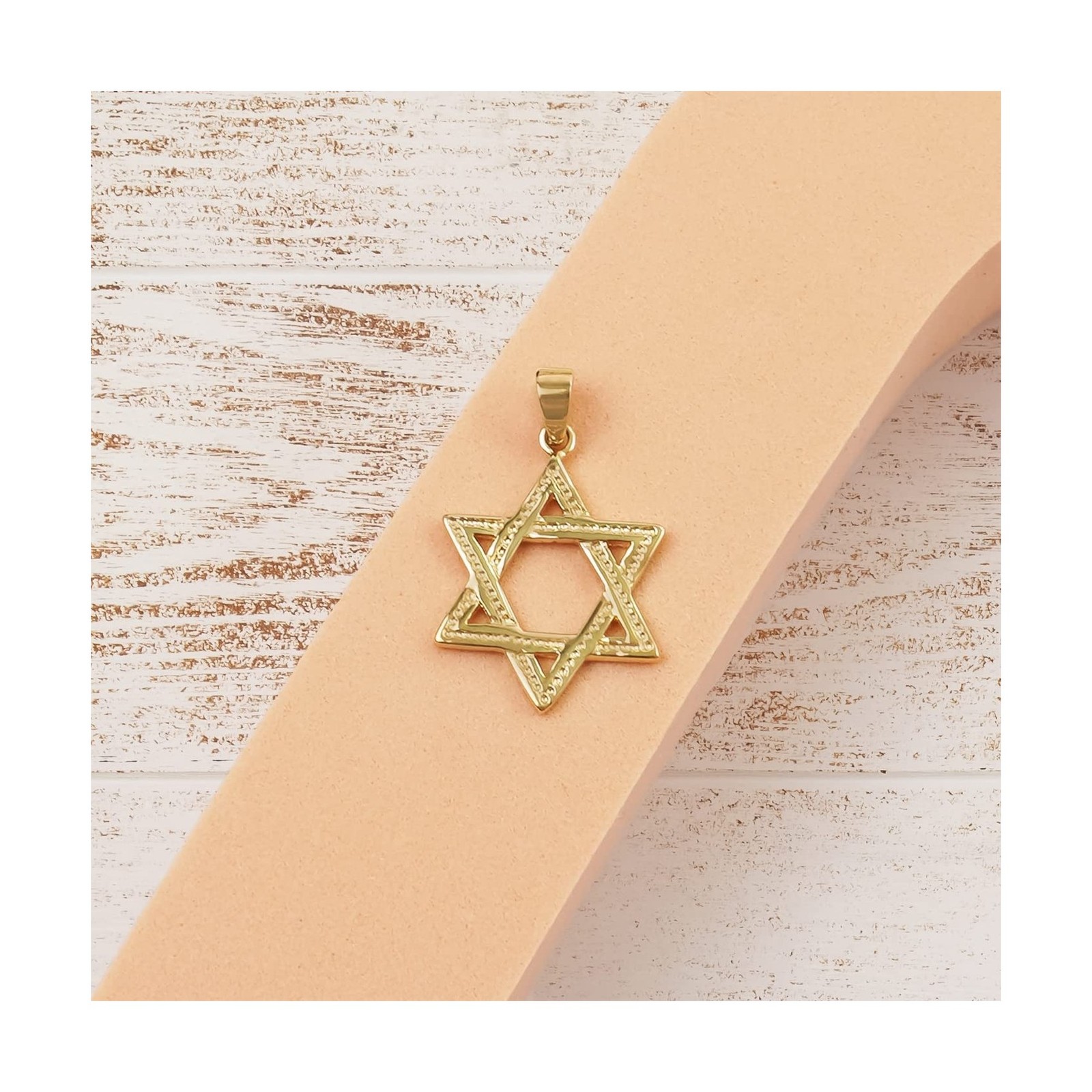 PORI JEWELERS 14K Yellow Gold Star of David Hexagram Pendant Fine Jewelry Bes…