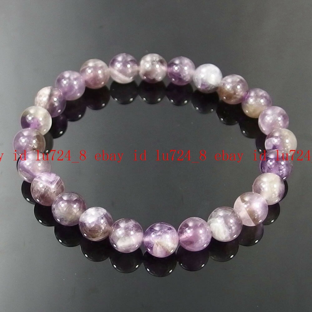 8mm Natural Agate Jade Jasper Gems Beads Stretchy Bracelet Crystal Healing 7.5″