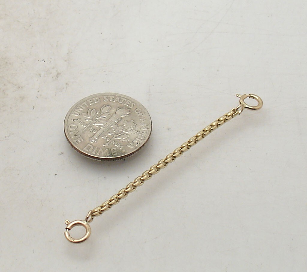 1.7mm Round Box Safety Chain with Double Clasp Lock REAL 14K Yellow Gold