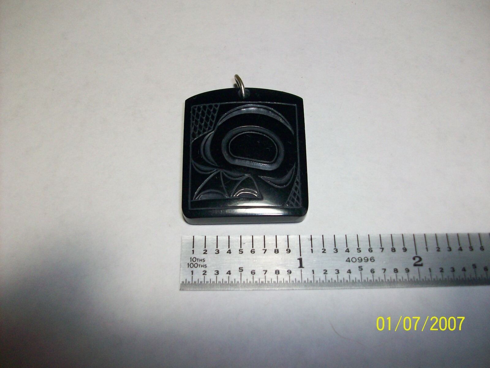 Northwest Coast DENNY DIXON Haida Hand Carved Argillite pendant