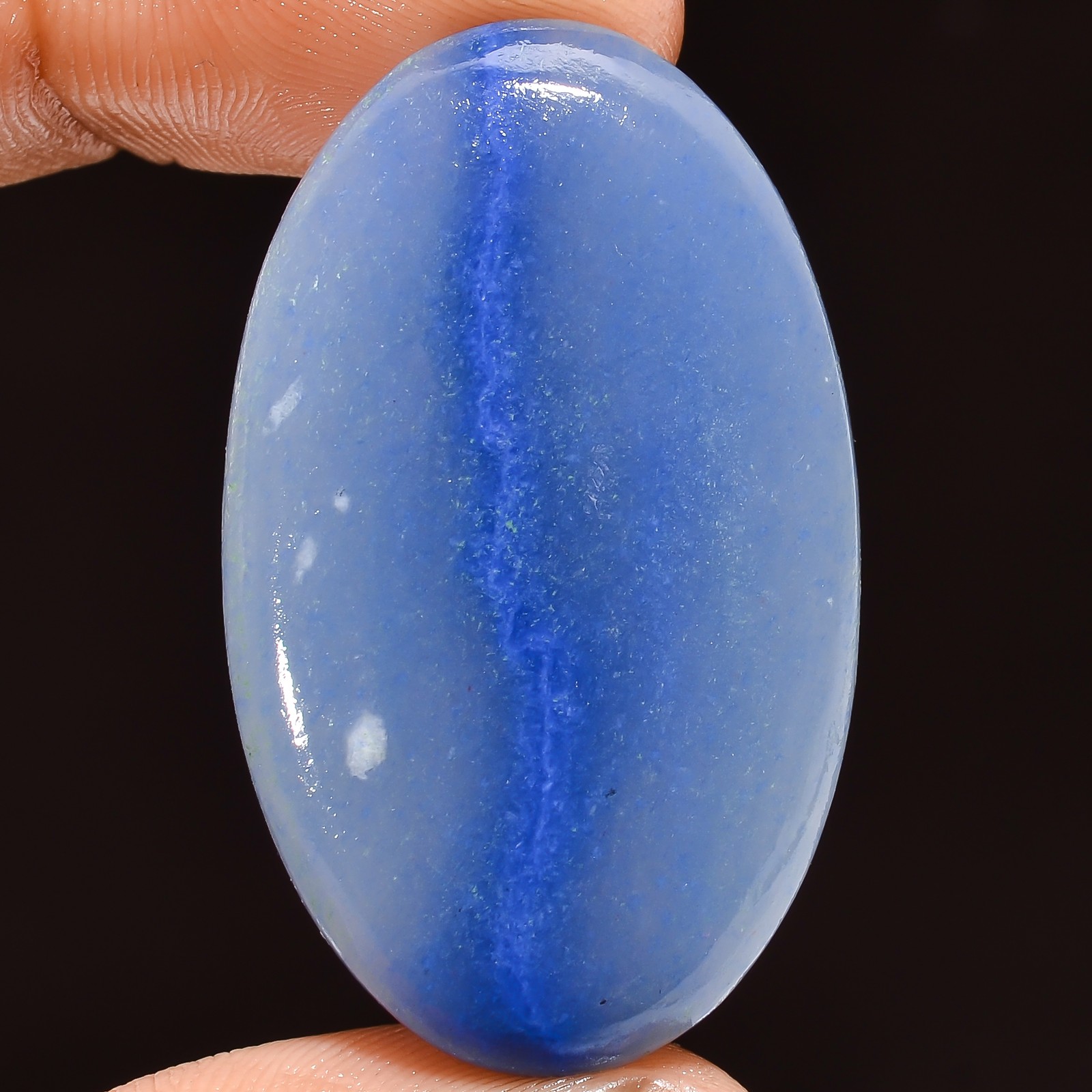 Natural Blue Aventurine Oval Shape Cabochon Gemstone 46 Ct. 40X24X5 mm GC-28876