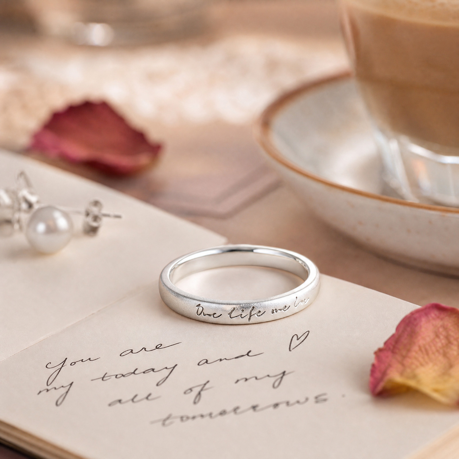 Fine Silver Adjustable Ring Matte Finish Open Wedding Band Statement Jewelry