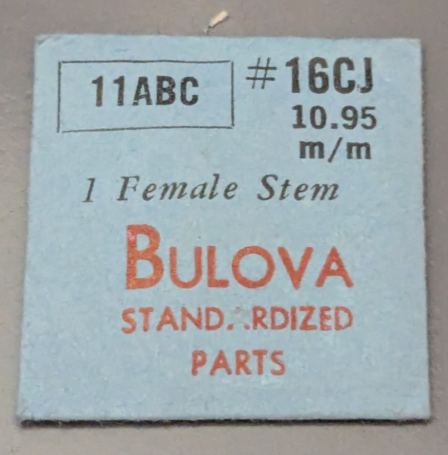 NOS Genuine Caravelle Bulova Cal. 11ABC – 10.95 mm Female Stem #16CJ Watch Part