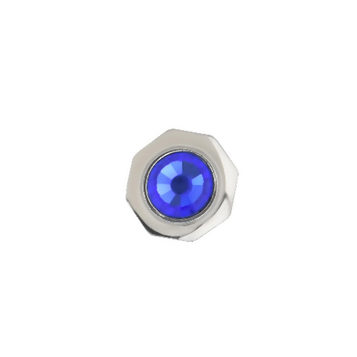 7.50mm Steel Crown Replacement Blue Sapphire For Cartier Santos 100XL Chronograp
