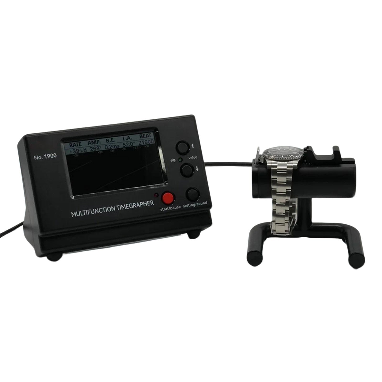 No.1900 Weishi Timegrapher Mechanical Watch Timing Machine Multifunction BlacktS
