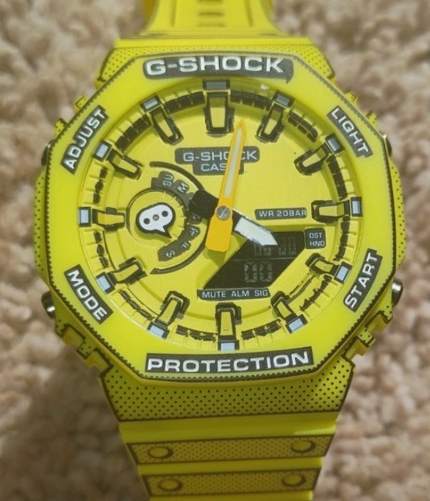 Casio G-Shock GA-2100MNG-7A Mens Watch Manga =Yellow= Comic Book Theme
