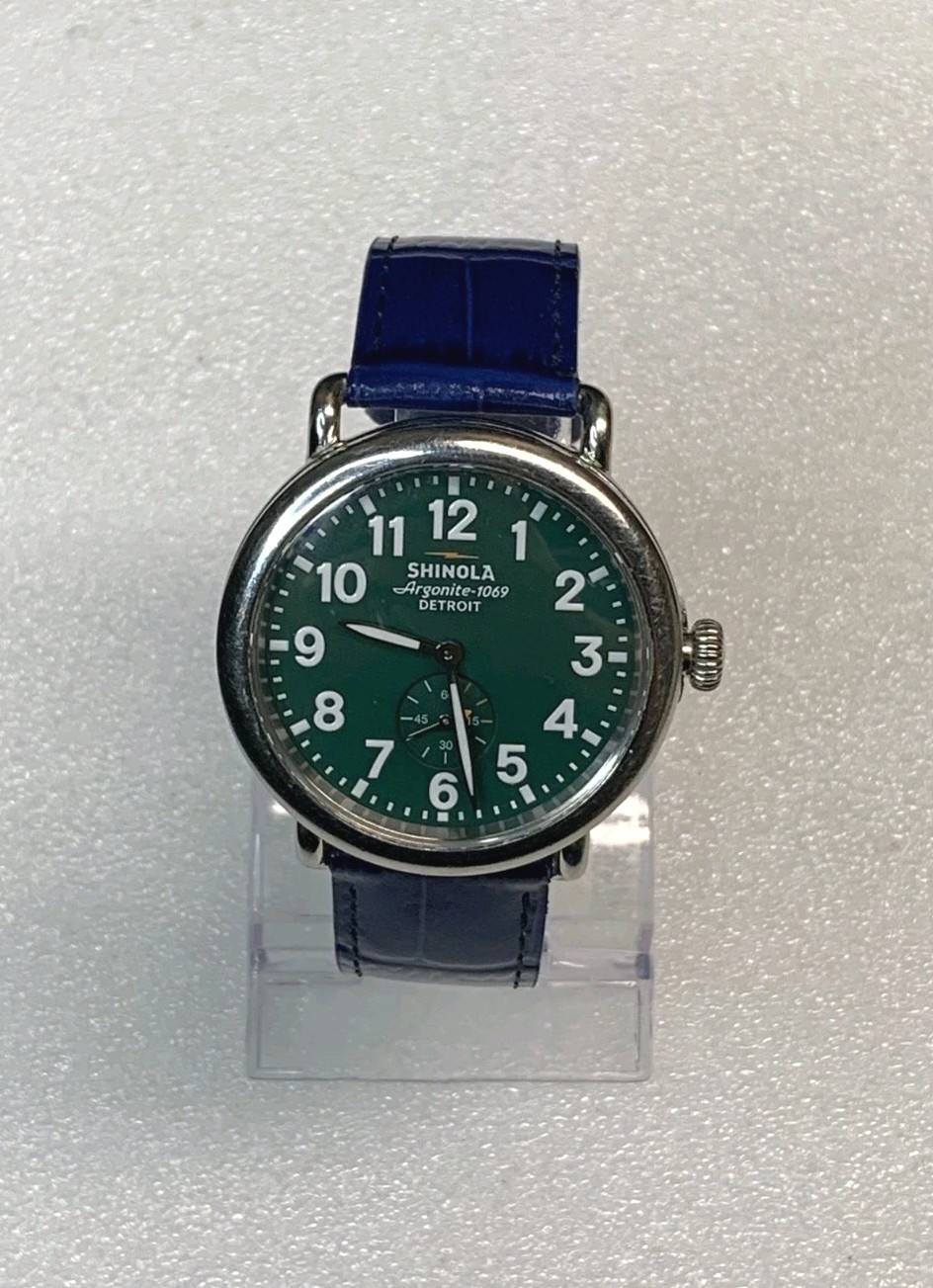 Shinola Argonite- 1069 Detroit Runwell 41mm Green Quartz Watch