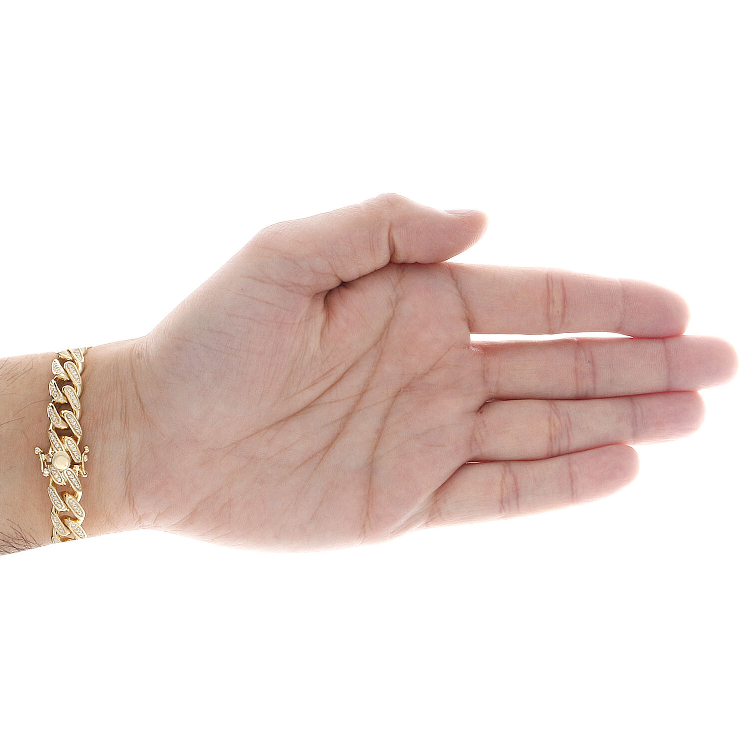 10K Yellow Gold 11.35mm Solid Miami Cuban Link Diamond Bracelet 8.50″ | 2.10 CT.