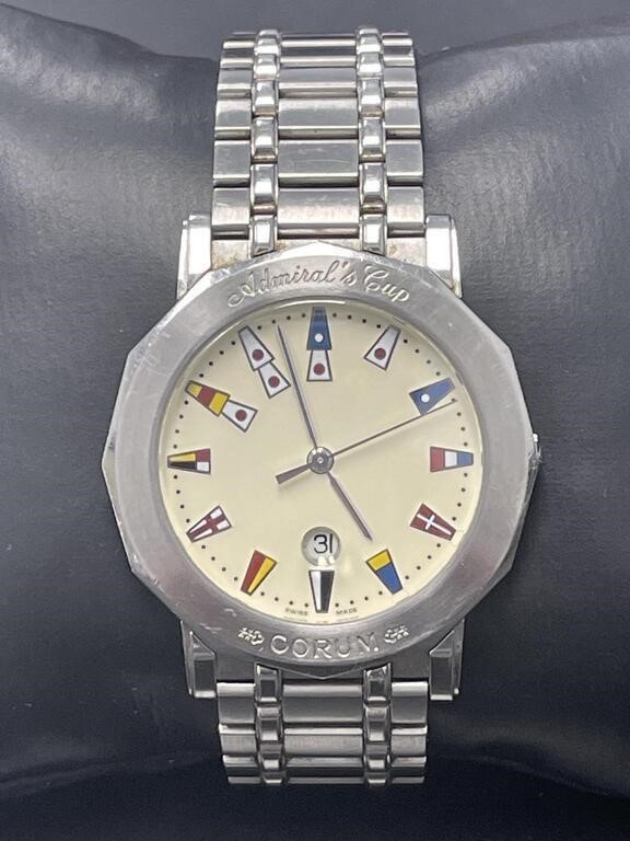 CORUM Admirals Cup 99.810.20 V550 Date Ivory Dial Quartz Men’s Watch A#146426