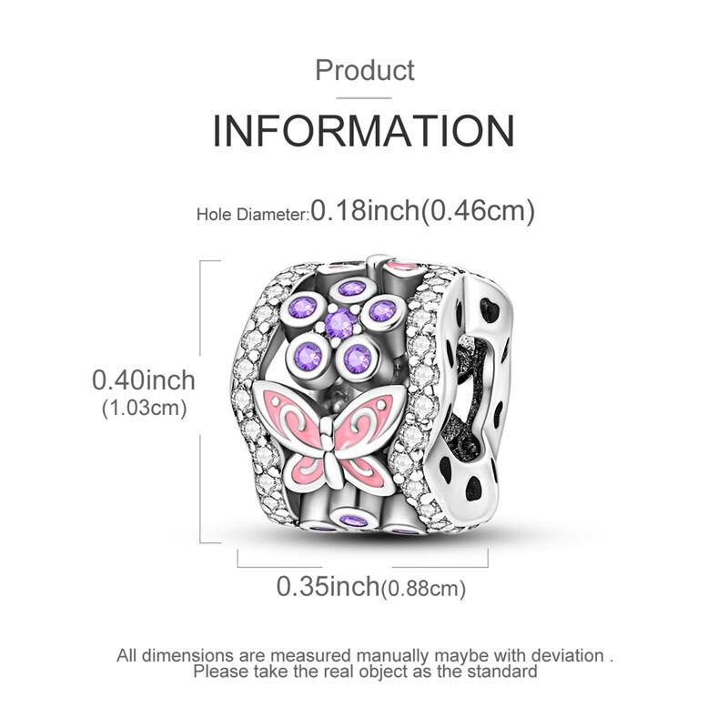 Optional Original 925 Sterling Silver Flowers Charms AAA CZ For Women Bracelets