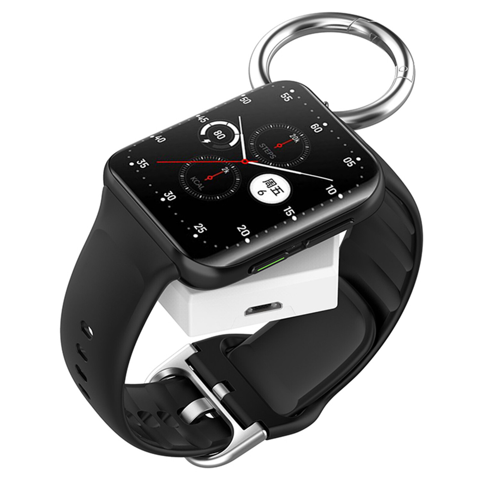 Black/White Portable Wireless Charging Base for OPPO Watch3/Watch3 Pro/Watch SE