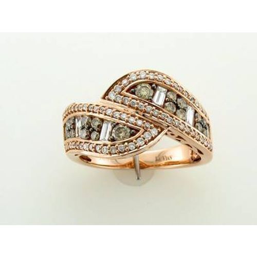 LeVian 14K Rose Gold G-H VS2-SI1 Chocolate Diamond 1.07 cts Ring Size 7