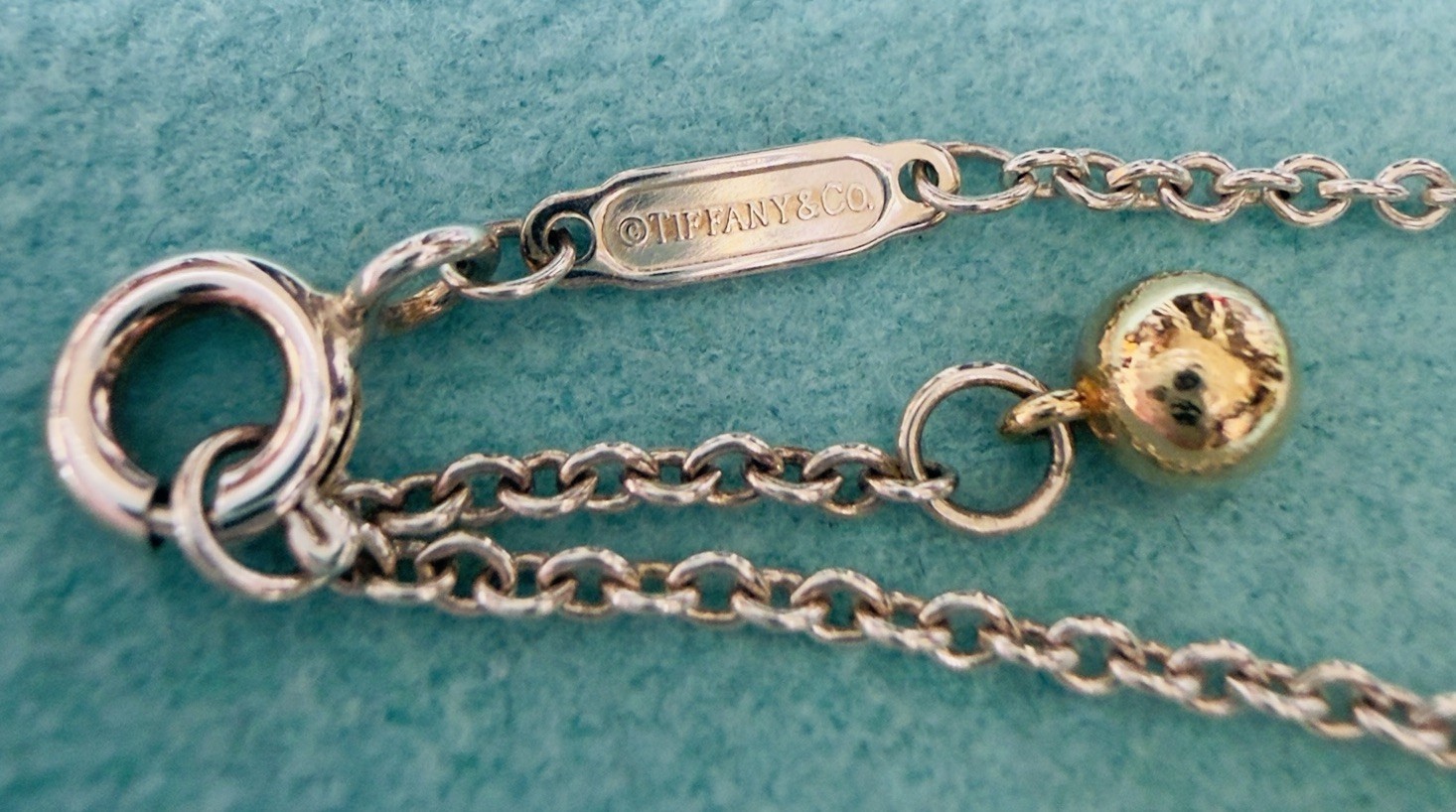 Return to Tiffany & Co. 925 Silver 18K Gold Love Bug Bee 6.3”or 7″ Bracelet