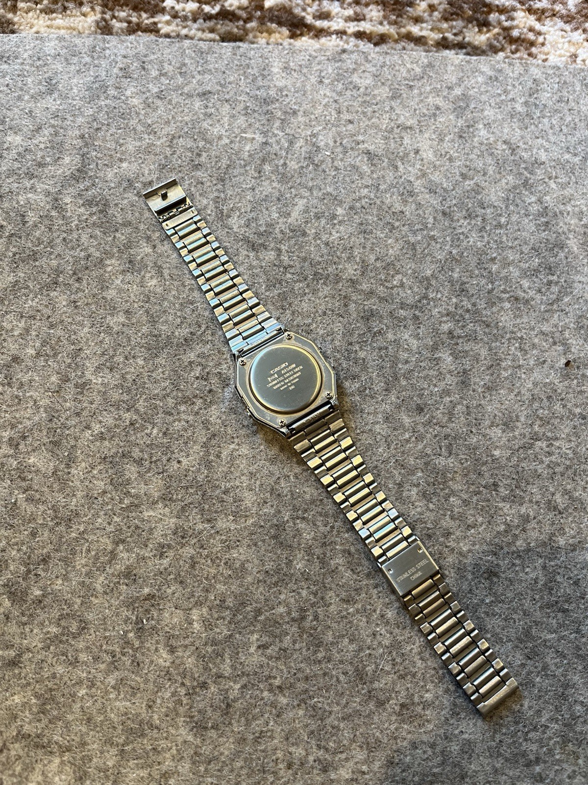 Genuine CASIO A158W Digital Quartz Watch Stainless Steel Silver Classic Works EC