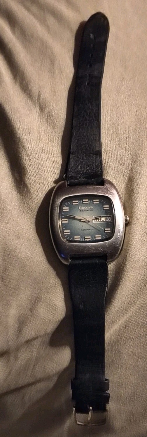 RARE RAKETA TV USSR Watch Day/Date Wrist Soviet Vtg Square PChZ Collectible