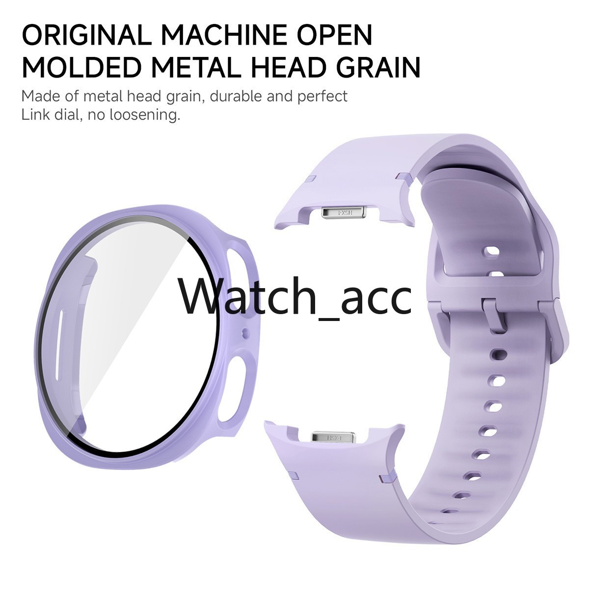 Silicone Band Strap+PC Case Screen Protector for Samsung Galaxy Watch 8 40mm44mm
