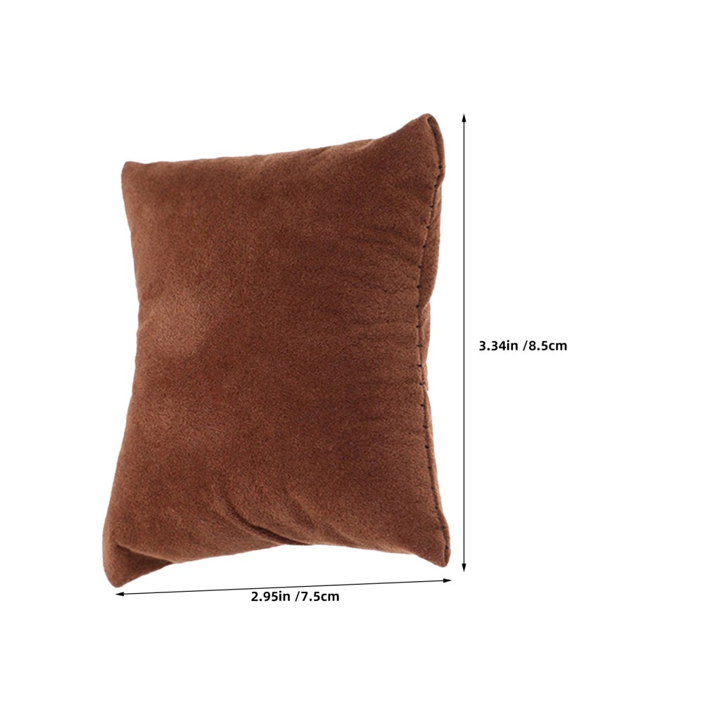 30Pcs Reusable Velvet Watch Cushion Pillows Brown Soft Jewelry Bracelet Display