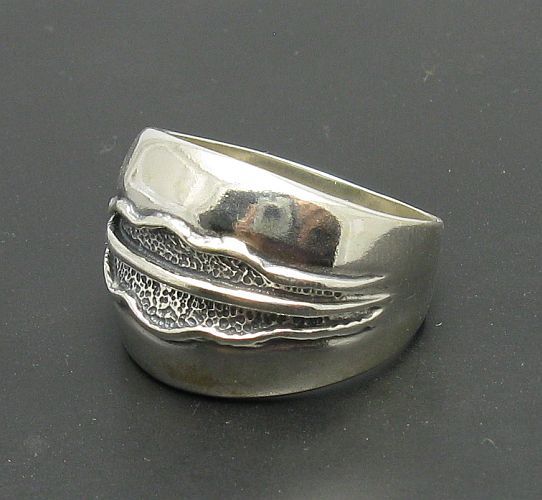 Wide Sterling Silver Ring Hallmarked Solid 925 Nickel Free Handmade