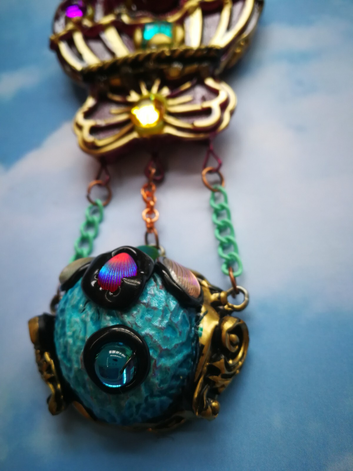 Jewelry Necklace Pendant Luxury Art Deco Nouveau Charm Jewellery Hot Air Balloon