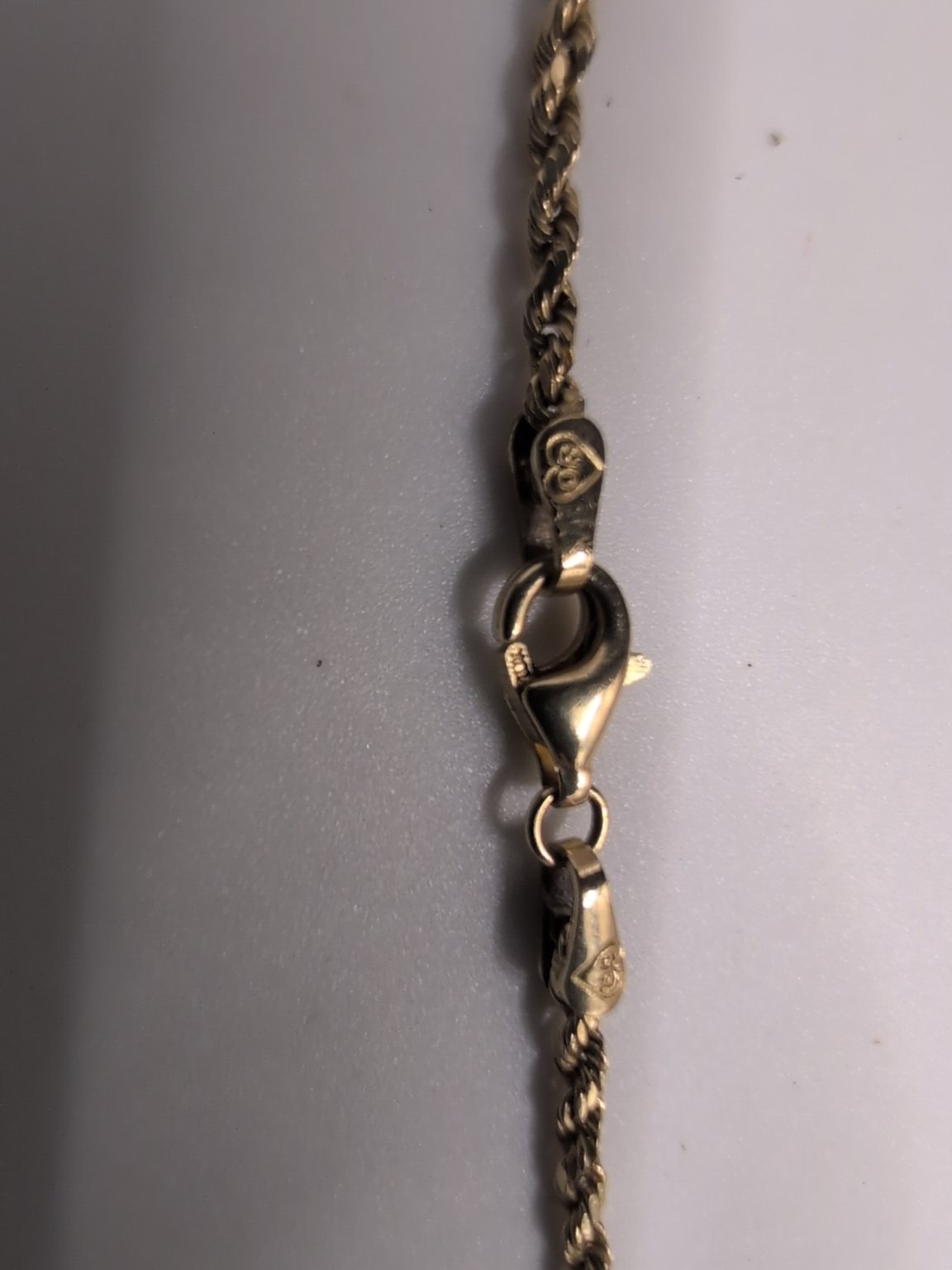 VTG 14k Cat Pendant | 10K Yellow Gold Rope Chain Necklace 18 Inch 3.17 total g