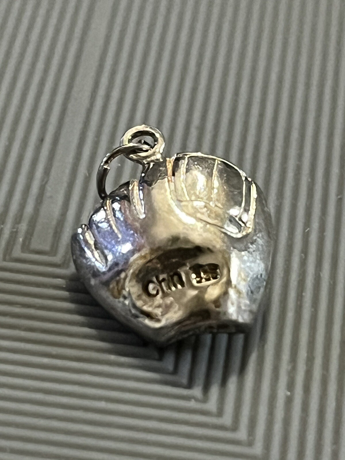 Sterling Silver 925 Baseball Mitt Glove with Ball Pendant Charm 3 Grams 1/2”
