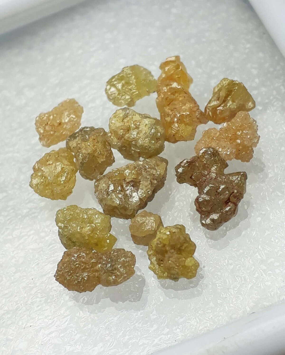 13.21 Ct, 15 Pcs Natural Orange Rough Diamonds,Uncut Diamond Lot,Raw Rough Stone