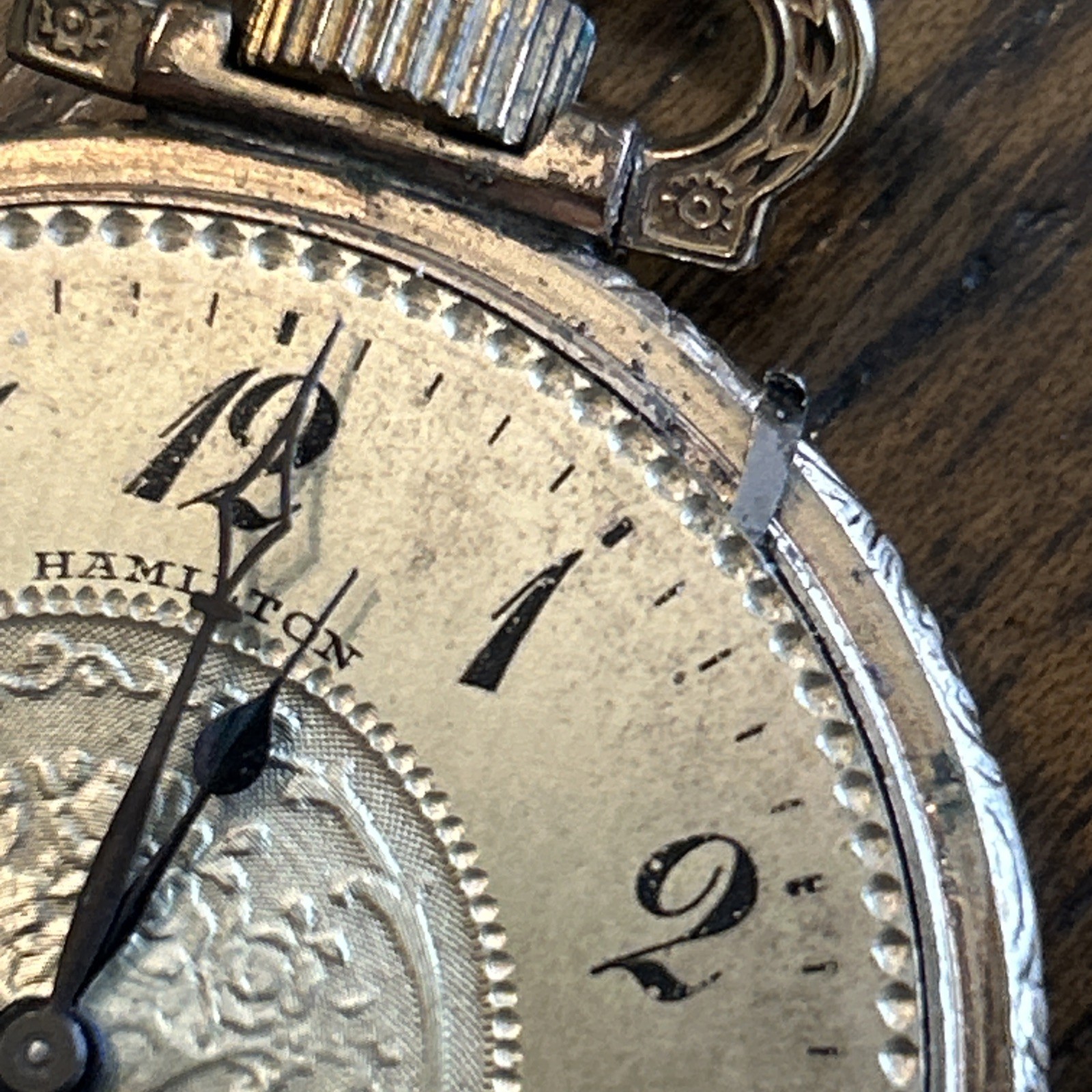 1919 Hamilton Watch Co Model 2 Grade 974 17 Jewels Size 16s Art Deco Dial/Case