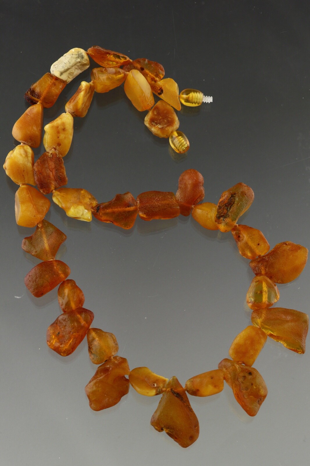 Genuine BALTIC AMBER Unpolished SEA Pieces Healing Necklace 36.3g 191219-3