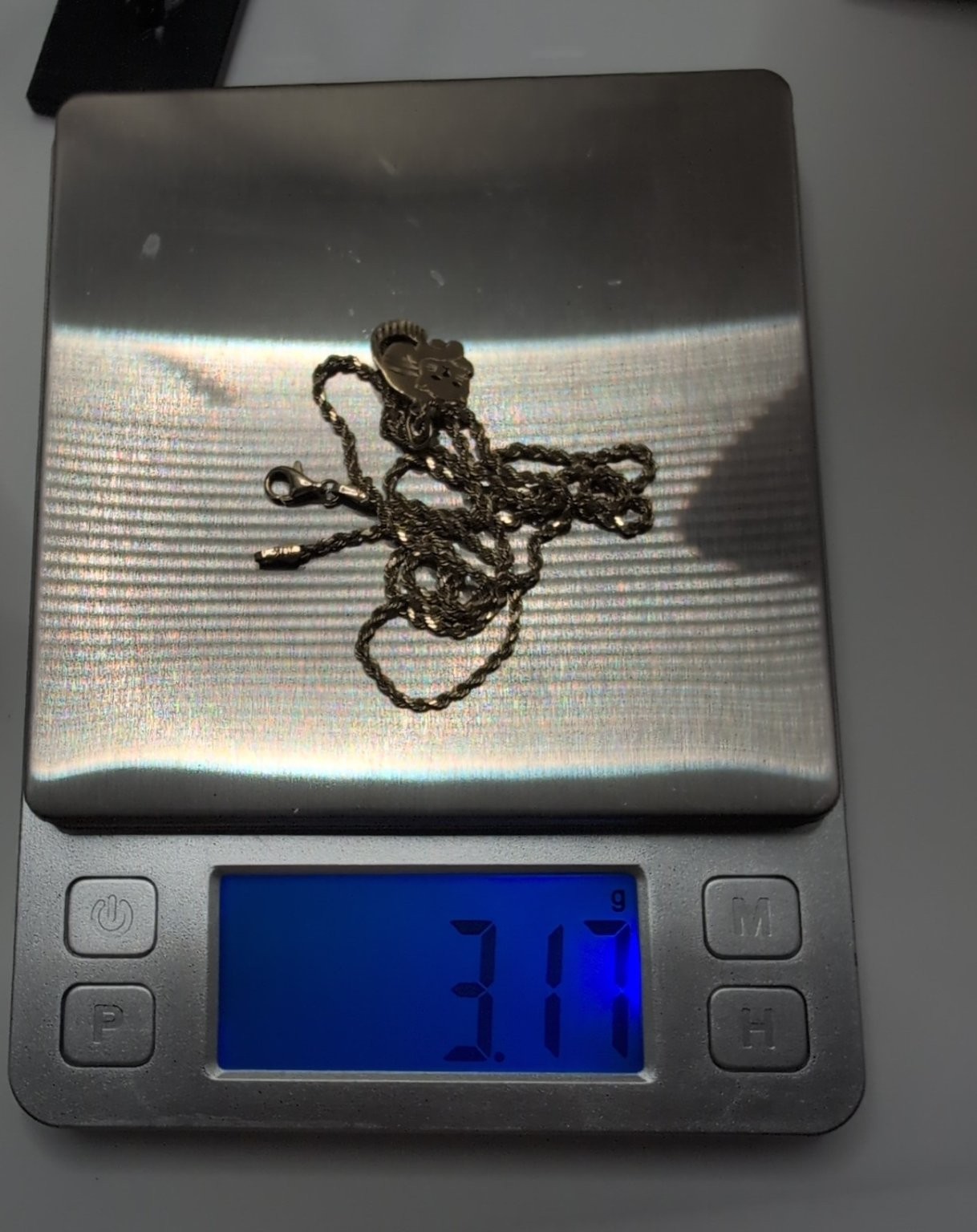 VTG 14k Cat Pendant | 10K Yellow Gold Rope Chain Necklace 18 Inch 3.17 total g