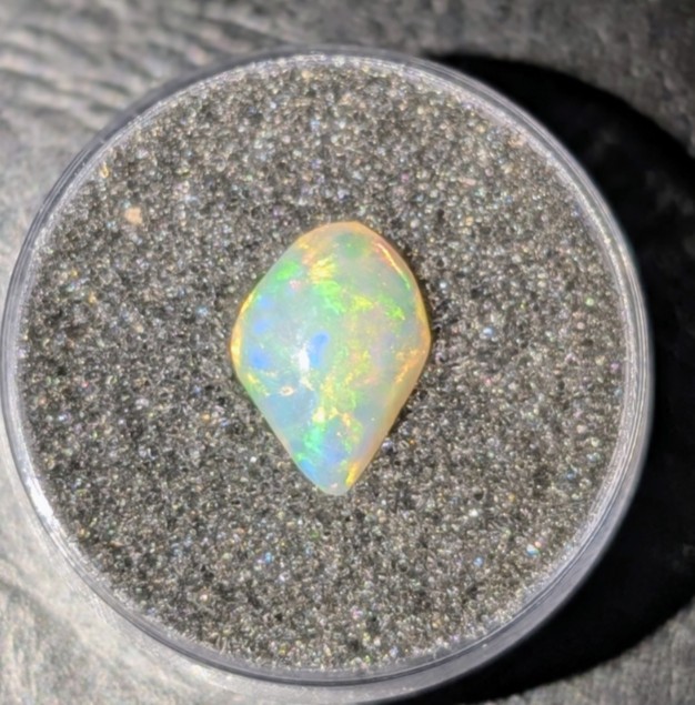 1.47 Carat Hand Polished Welo Ethiopian Opal (11.6mmX8.4mmX3.7mm)
