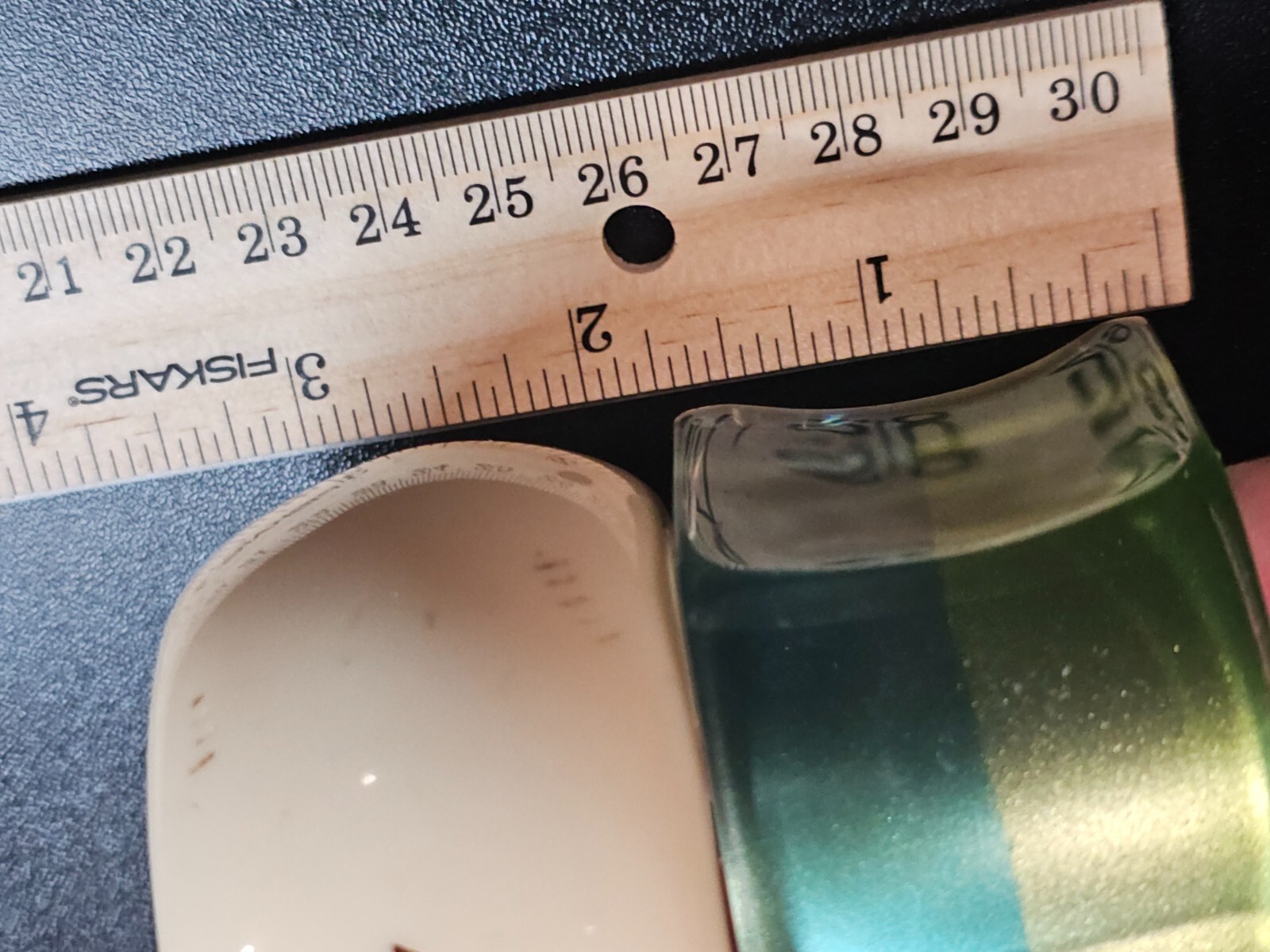 Two Large Chunky Vtg Lucite Plastic Resin Bangle Bracelets