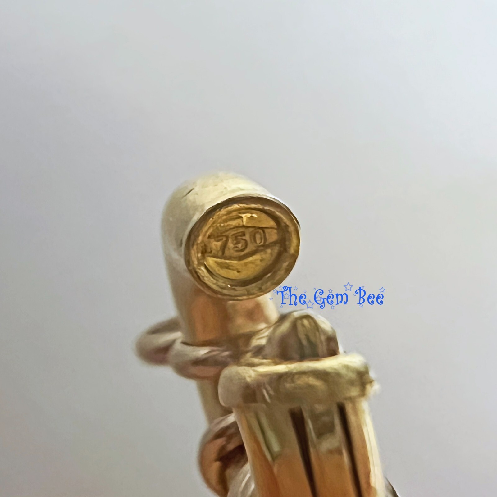 12.9MM 18k Solid Yellow Gold Designer Italy Spring Bolt Ring Sailor’s Clasp