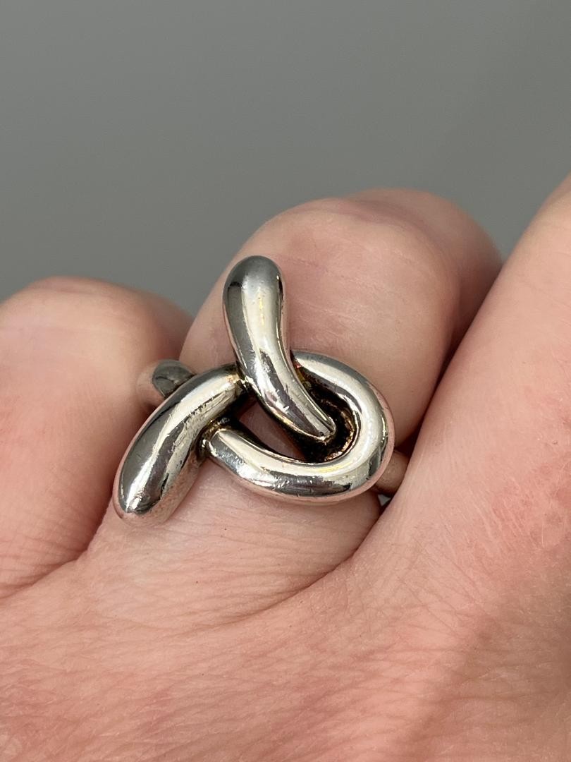 Angela Cummings AC STUDIO Sterling Silver 925 Modernist Knot Twist Ring Size 6