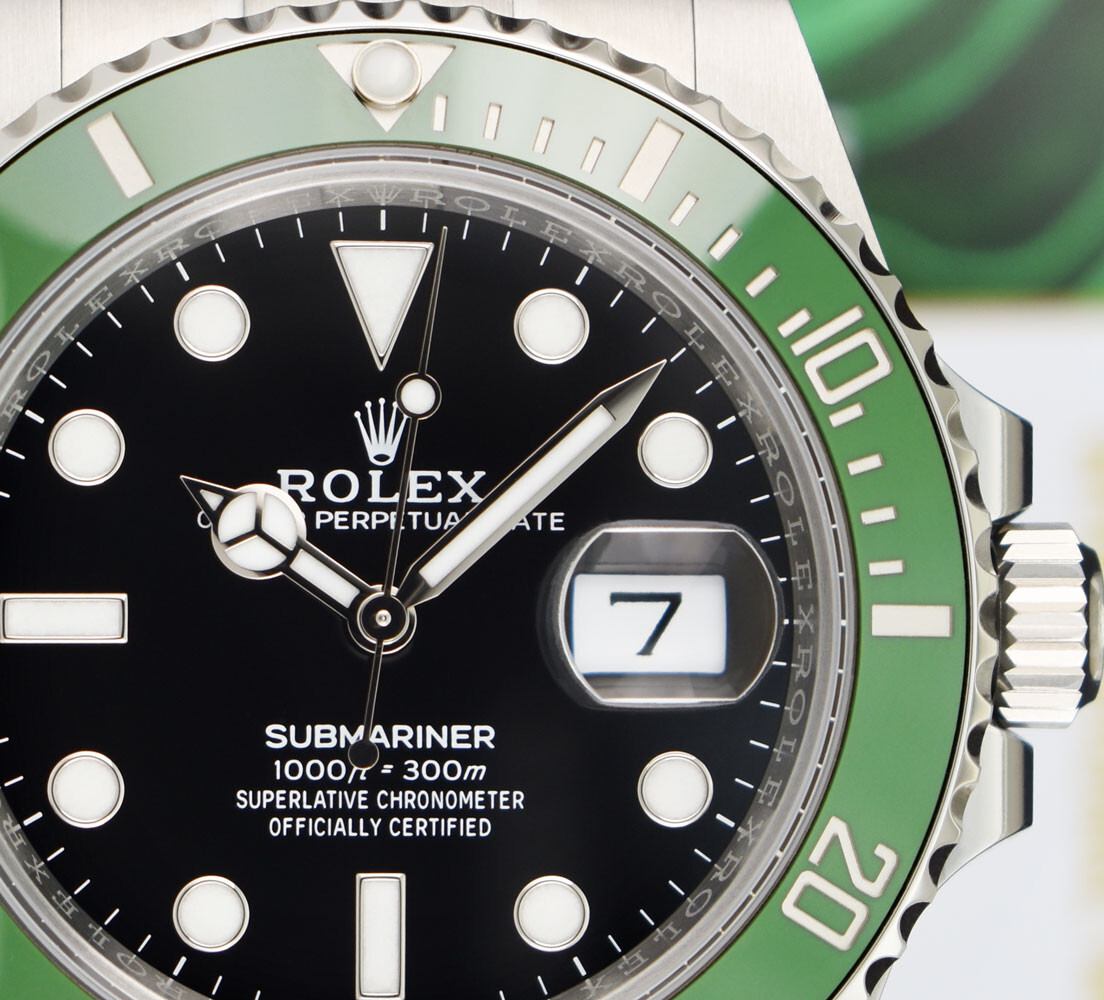 ROLEX 41mm 2023 SS SUBMARINER MK 2 Green Bezel “KERMIT” 126610LV SANT BLANC