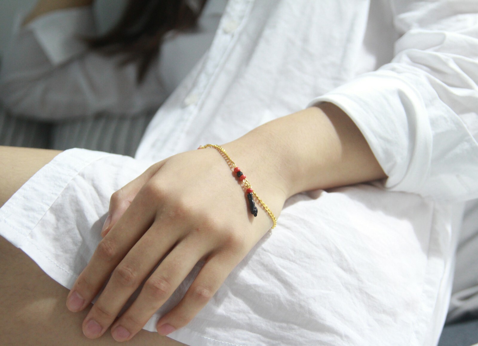 Name Engraving Gold Baby Black Hand Pulsera de Azabache Bracelet for kids