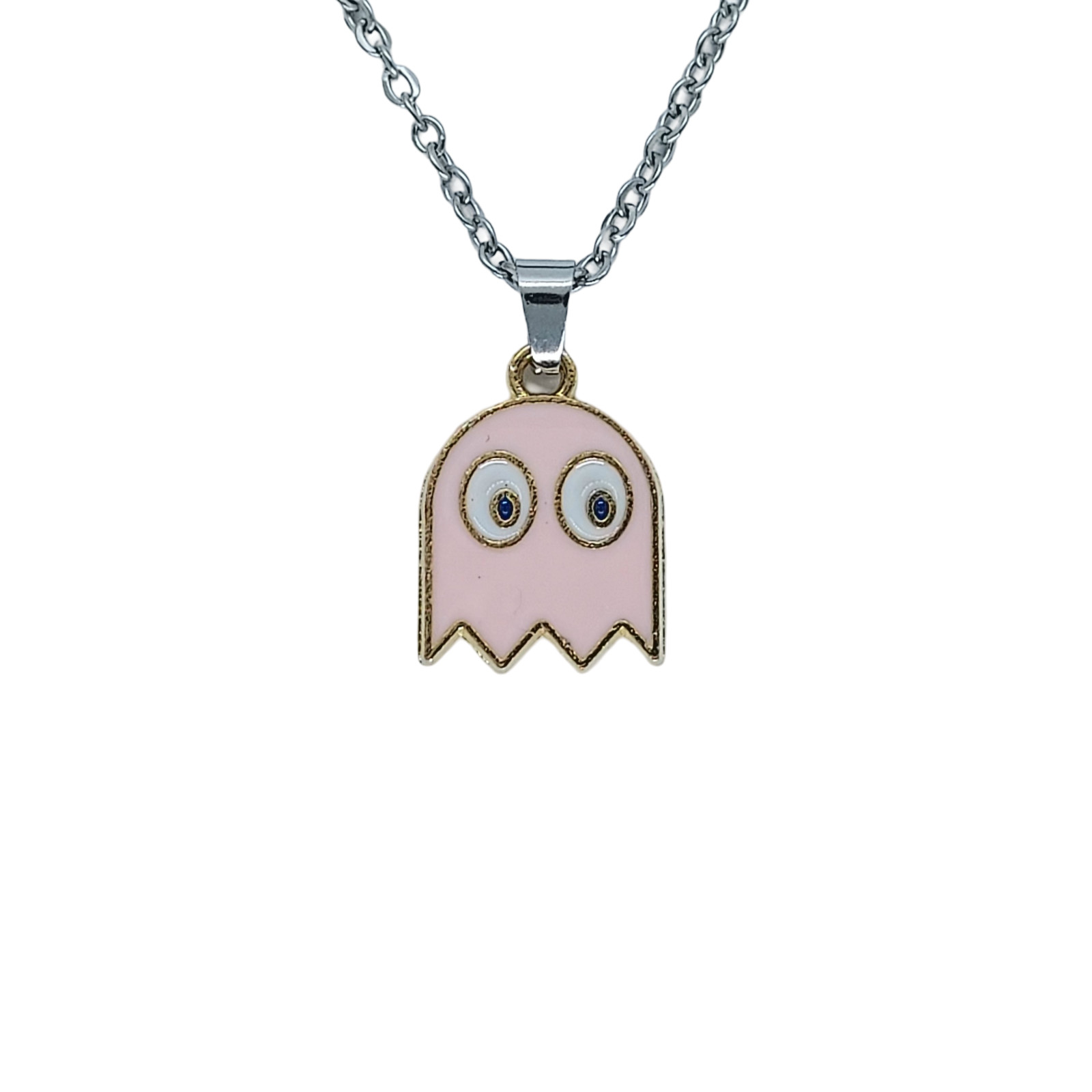 USA Seller Pacman Ghost Zinc Alloy Cute Earrings Necklace Jewelry NEW