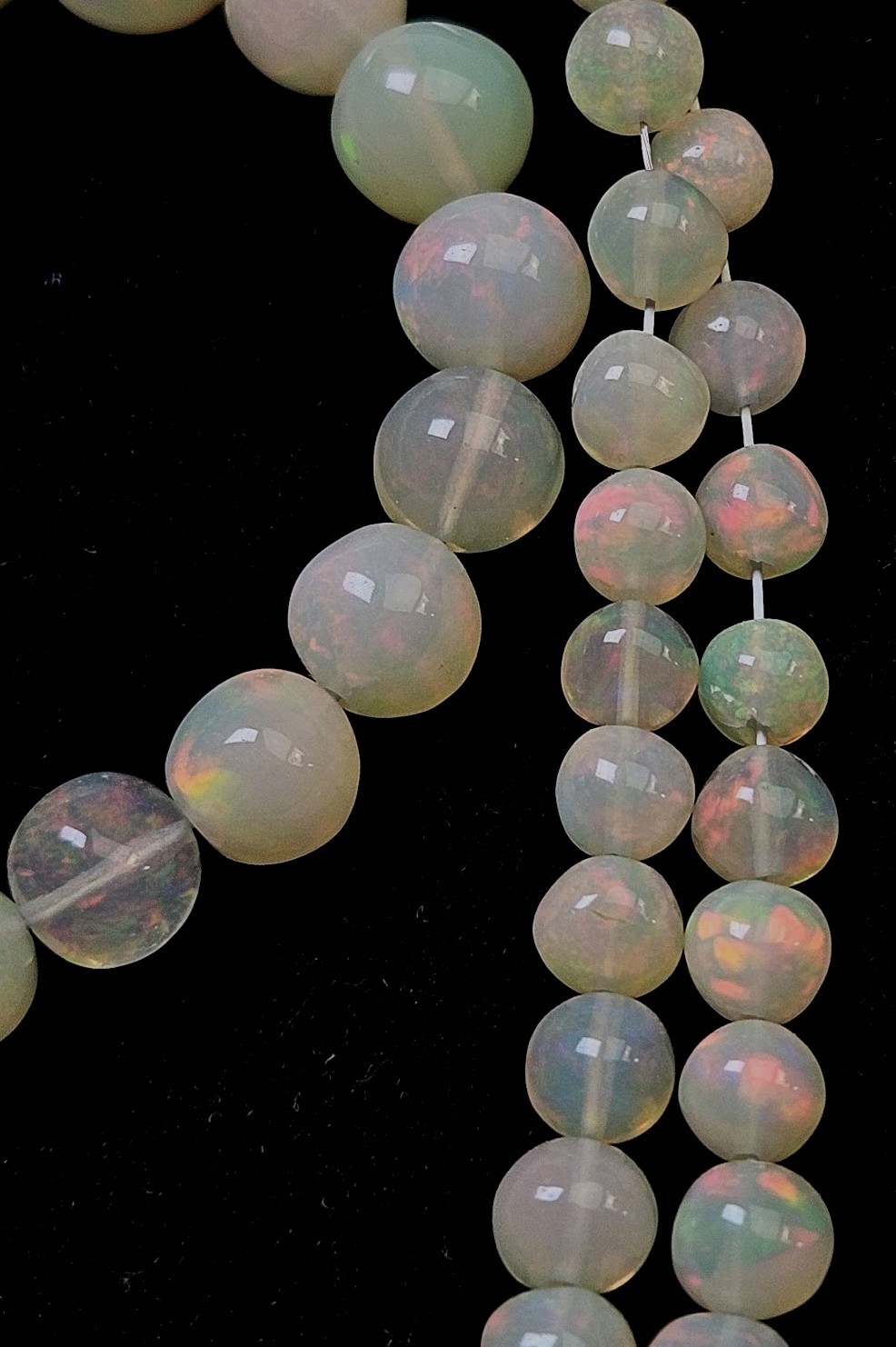 Natural Ethiopian Opal Bead Strand Graduated 16″ 4-7 Millimeters U.S SELLER