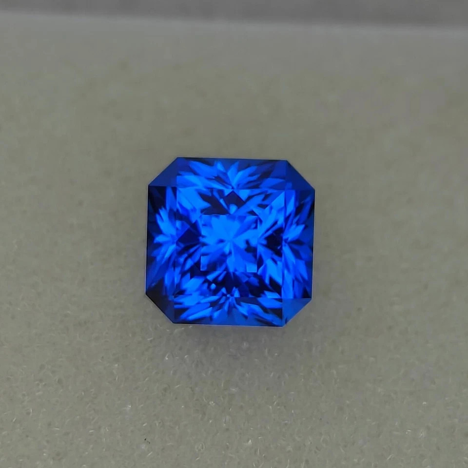 10 Ct+ Natural Ceylon Master Cut Blue Sapphire Asscher Loose Certified Gemstone