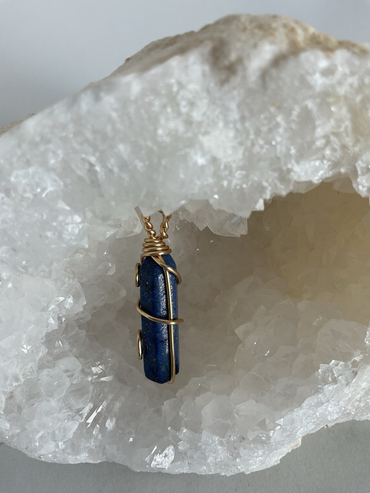 Wire Wrapped Crystal Pendant
