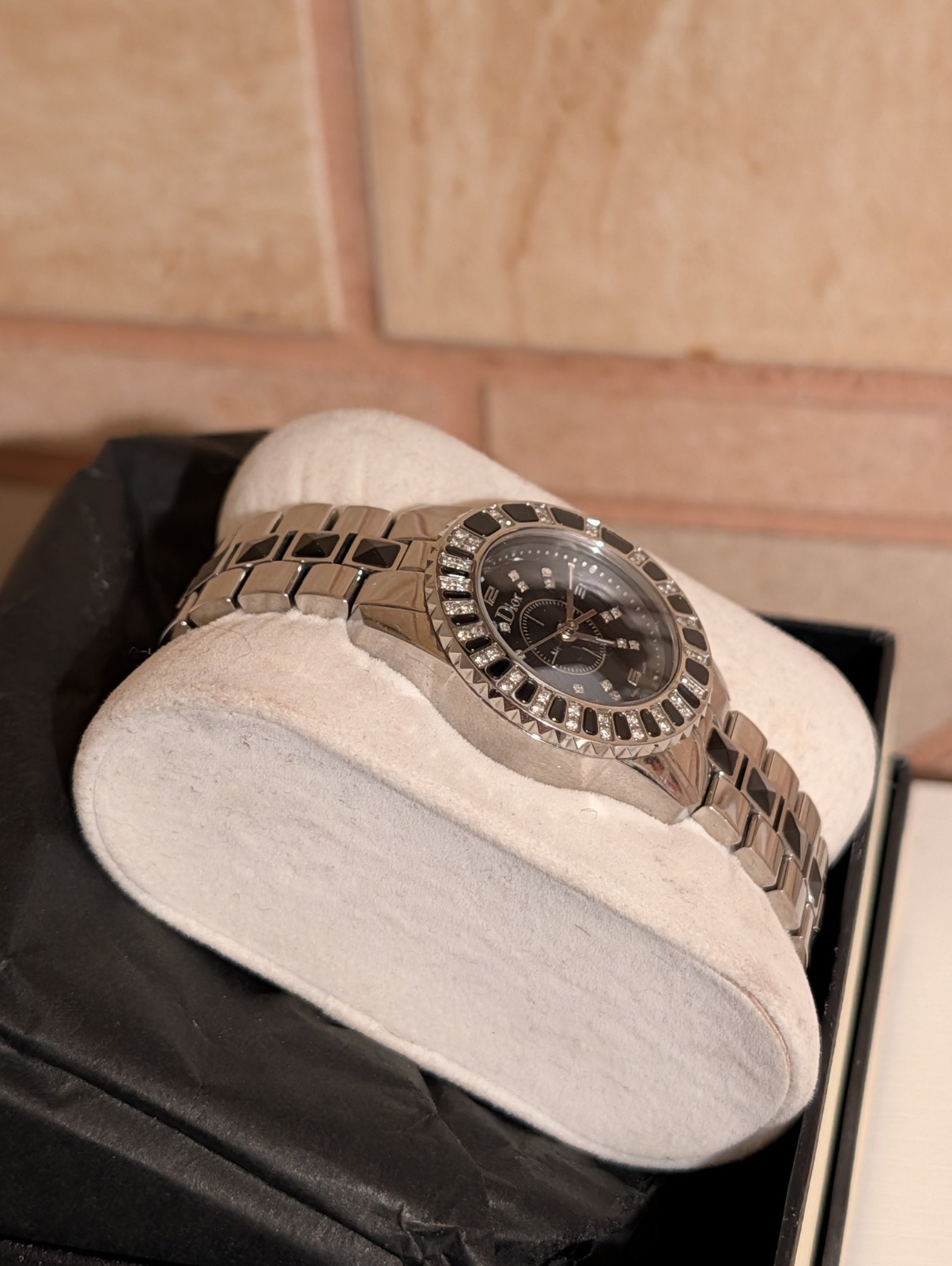 Dior Christal Watch Diamonds Ceramic Date StainSteel 33MM Ladies’