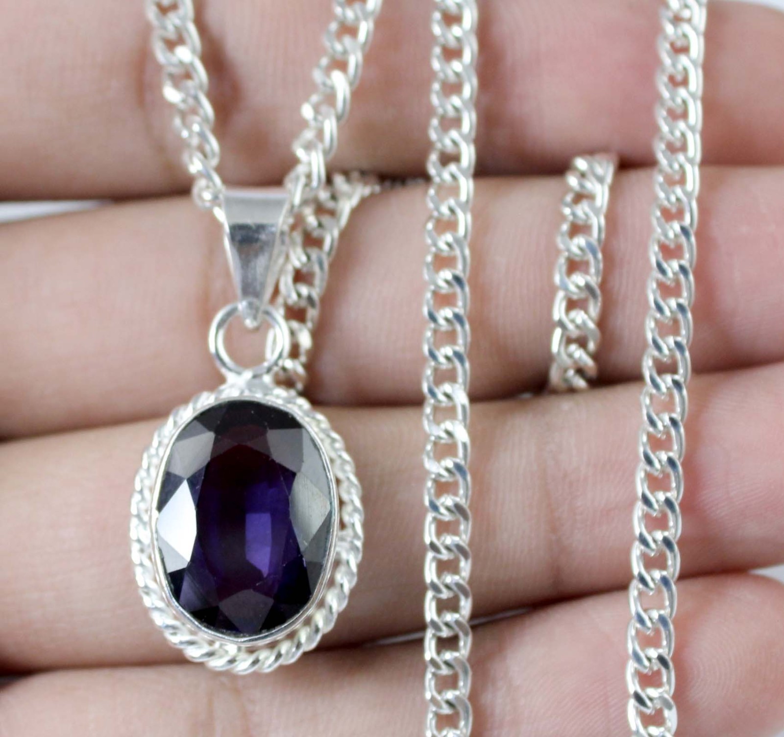 17.85 Ct Natural Boysenberry Sapphire Oval Gems Certified Pendant Veterans Day