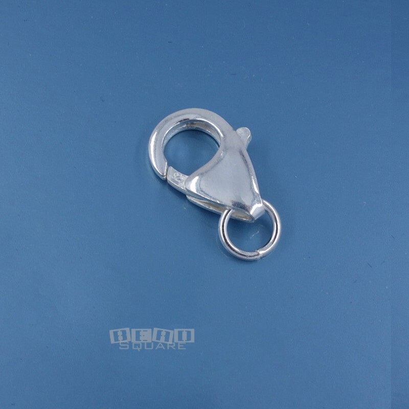 Sterling Silver Lobster Claw Clasp Connector w/ Closed Ring 8.8mm x 19mm #33289