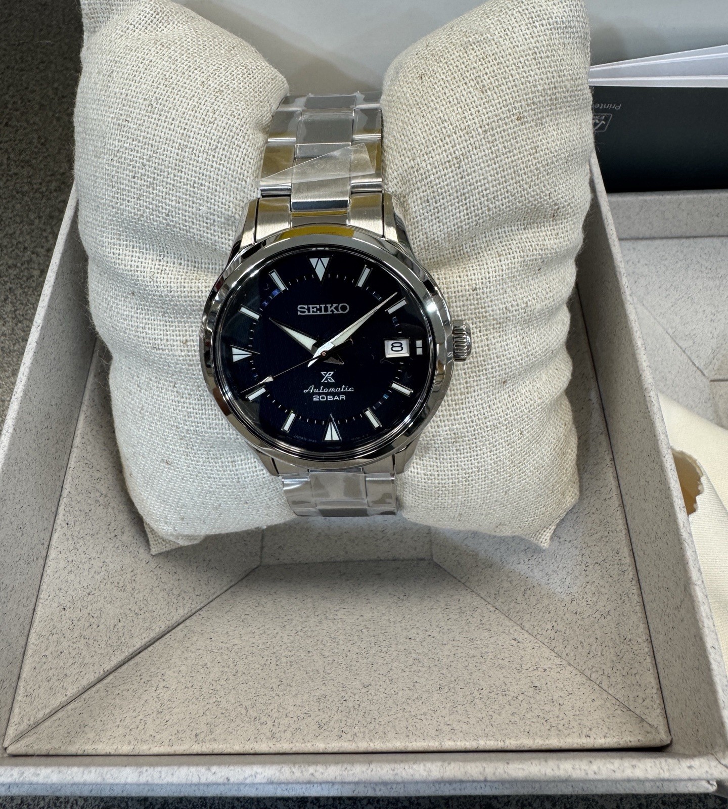 Seiko Prospex Alpinist Automatic Blue Dial Steel Bracelet Watch SPB249 Japan New
